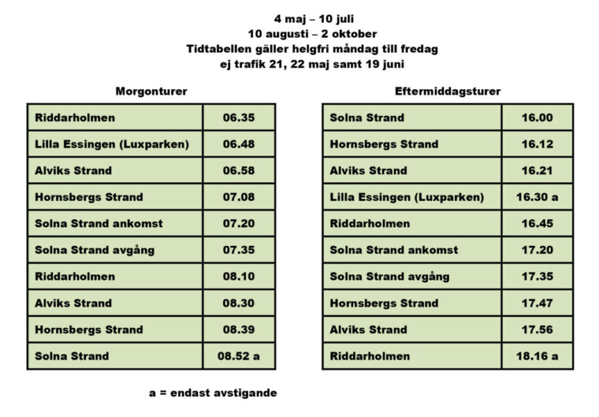 Tidtabell facebook